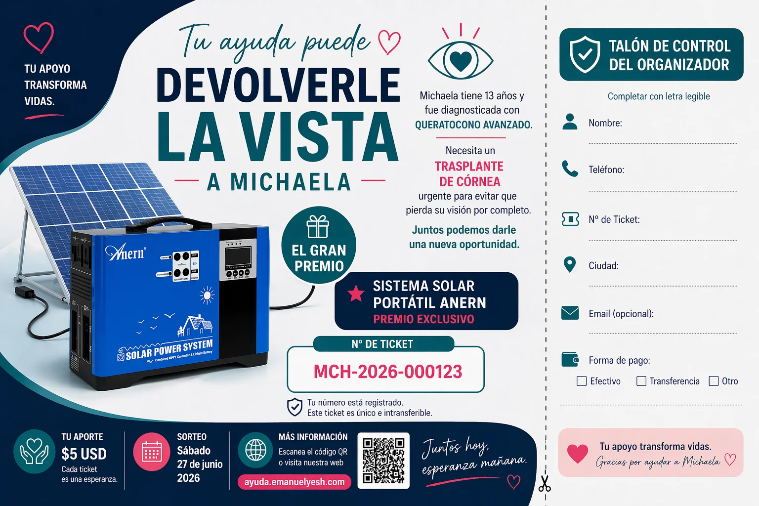 Ticket Oficial de Referencia de la Rifa